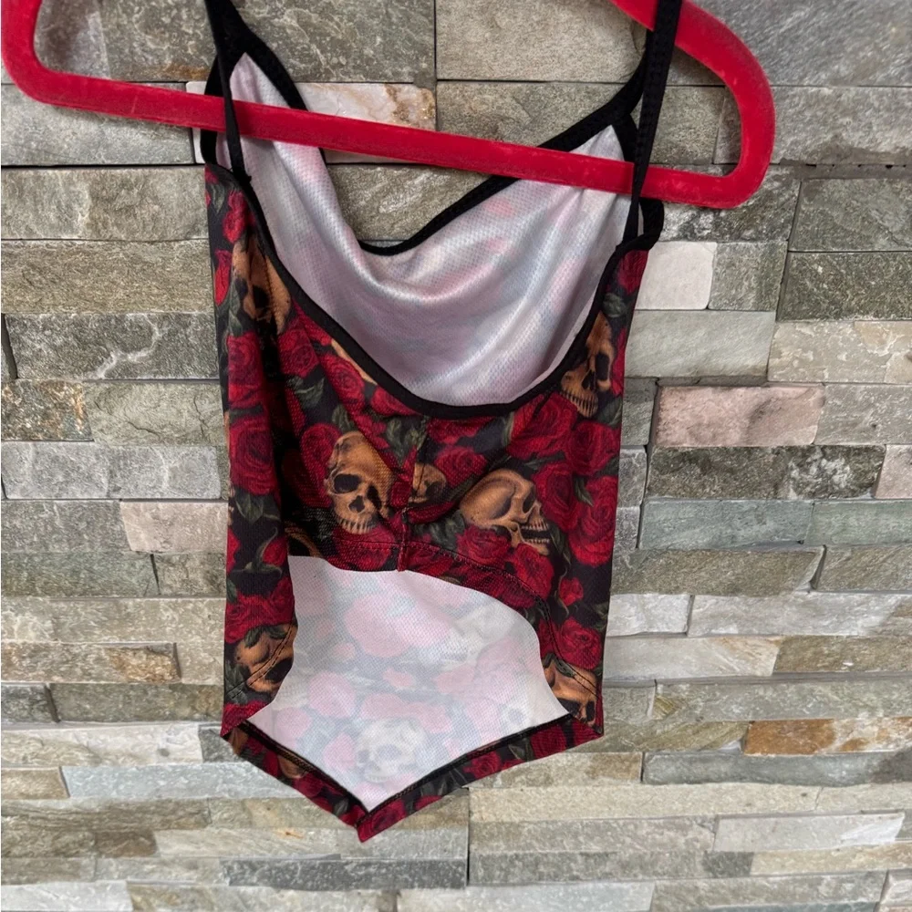 Edgy Skull and Roses Bandana face mask